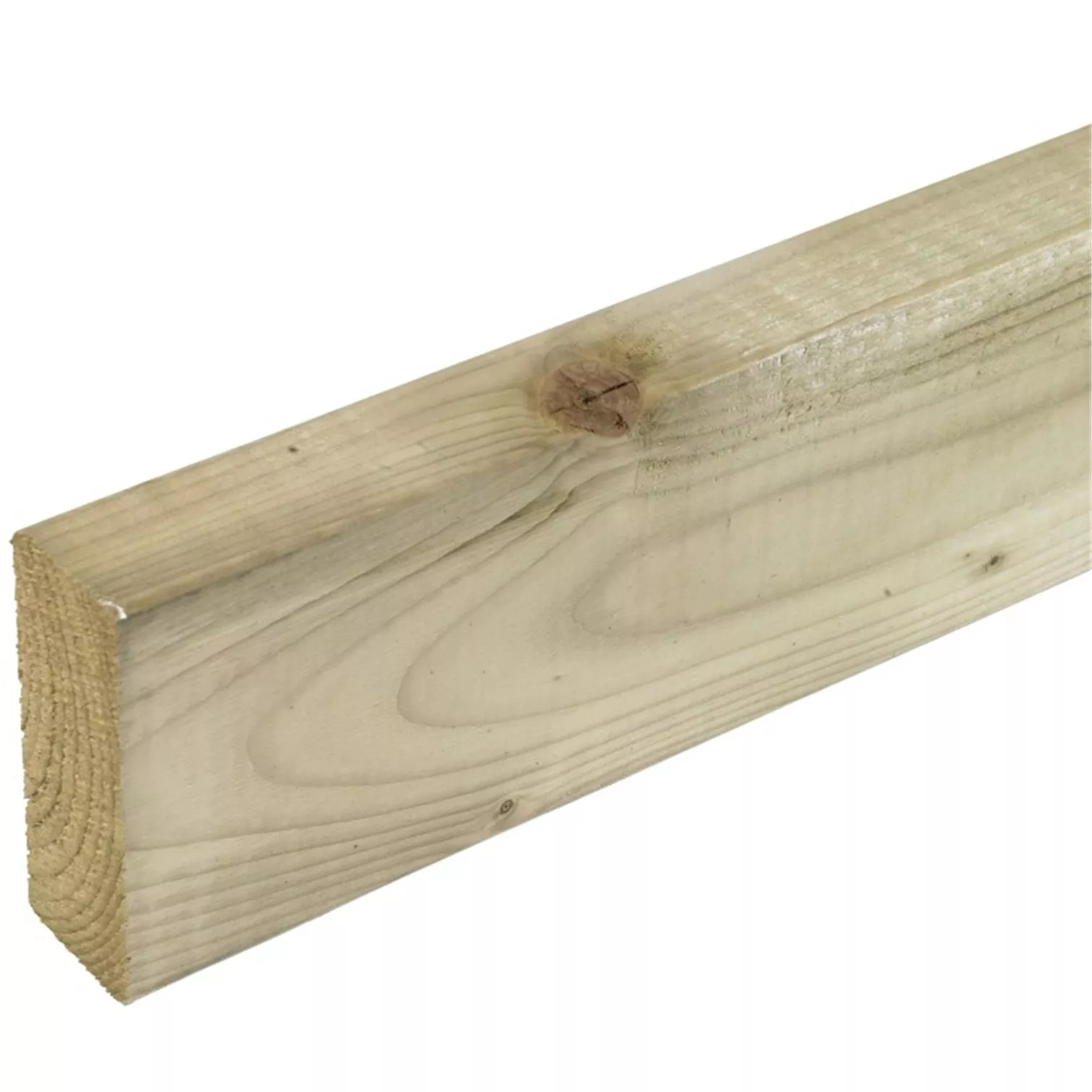 Pack of 10 - Kiln Dried C16 Sawn Treated Green Easi Edge - 125mm (H) x 47mm (T)x 3000mm (L) (Finished size: 120mm x 45mm)