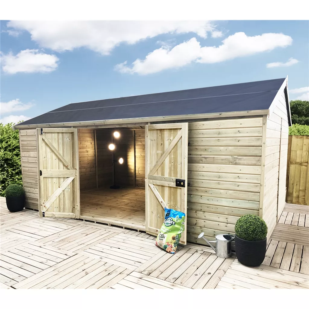 19 x 11 Windowless Reverse Premier Pressure Treated Apex Workshop