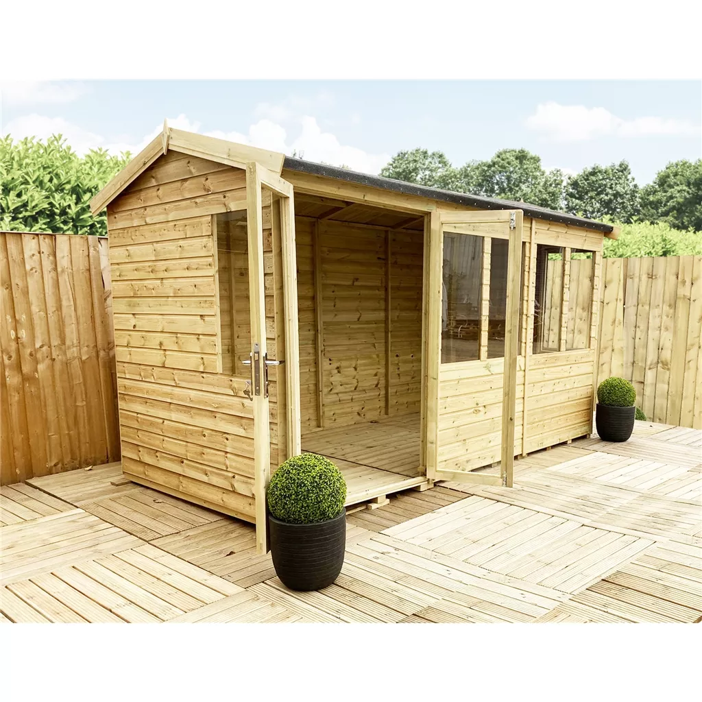 12 x 13 Reverse Pressure Treated Apex Summerhouse