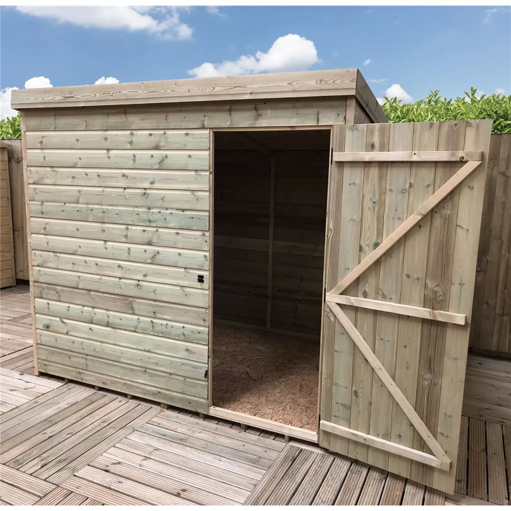 7 x 5 Windowless Pressure Treated T&G Pent Shed With Single Door product image