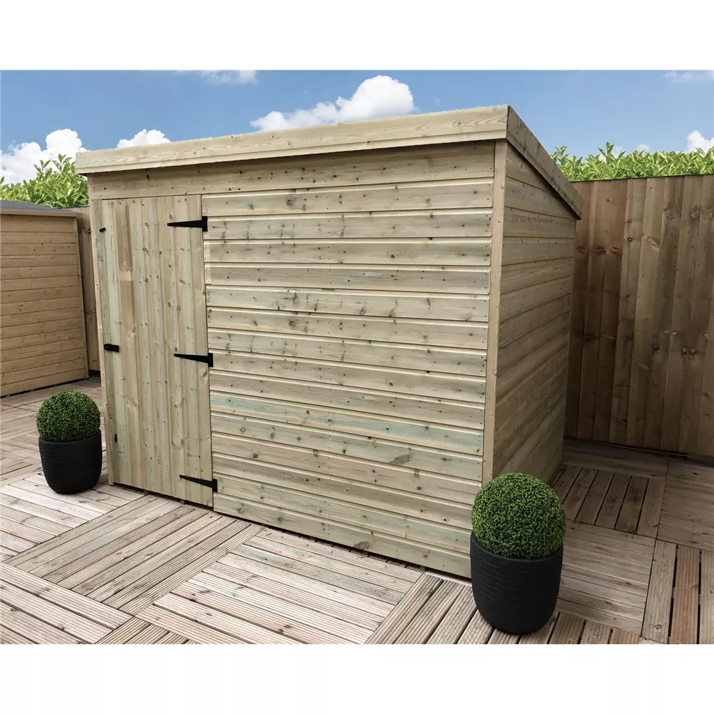 7 x 7 Windowless Pressure Treated T&G Pent Shed With Single Door product image