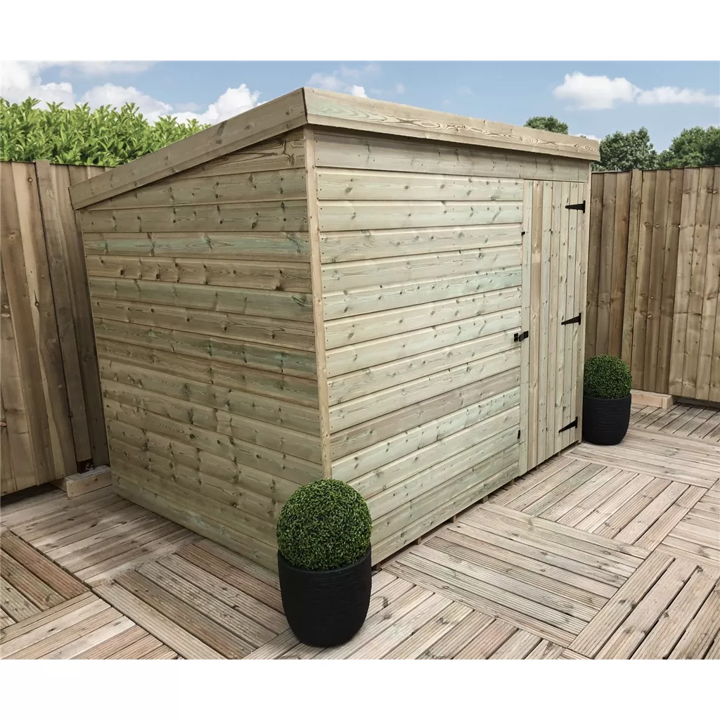 8 x 4 Windowless Pressure Treated T&G Pent Shed With Single Door product image