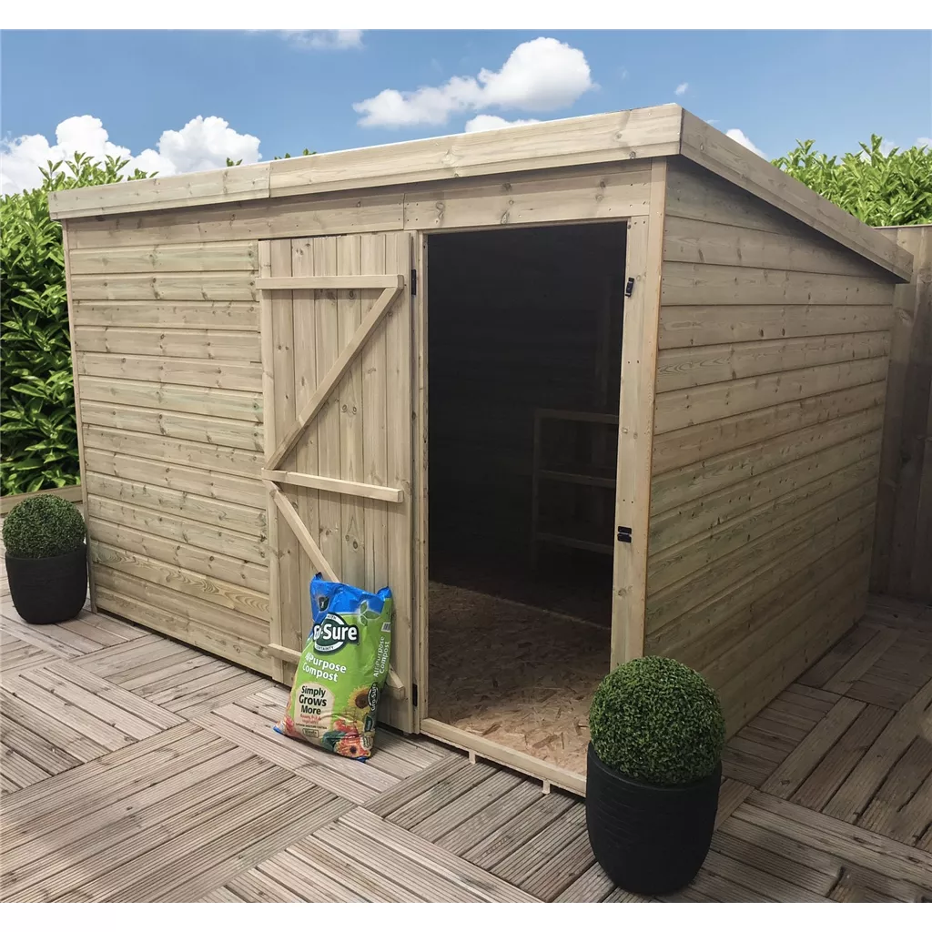 10 x 6 Windowless Pressure Treated T&G Pent Shed With Single Door product image
