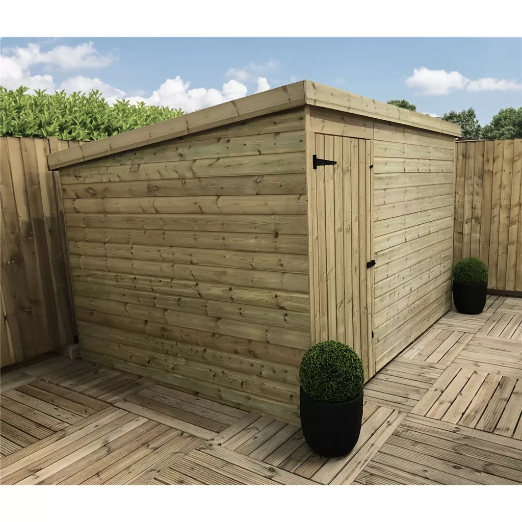 10 x 6 Windowless Pressure Treated T&G Pent Shed With Single Door product image
