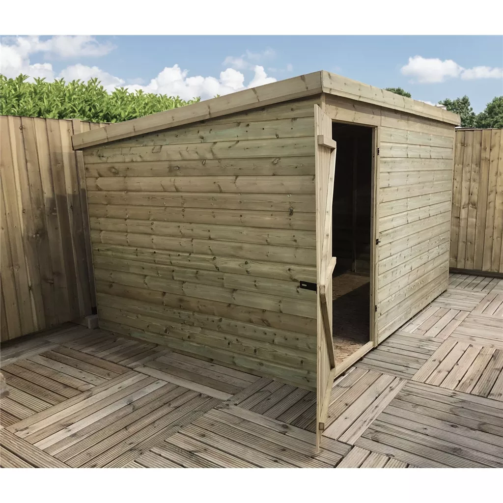 10 x 7 Windowless Pressure Treated T&G Pent Shed With Single Door product image