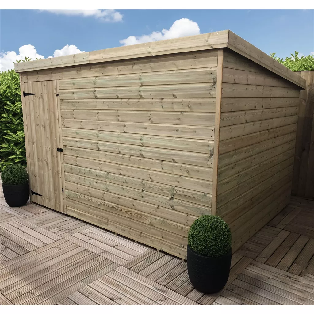 10 x 8 Windowless Pressure Treated T&G Pent Shed With Single Door product image