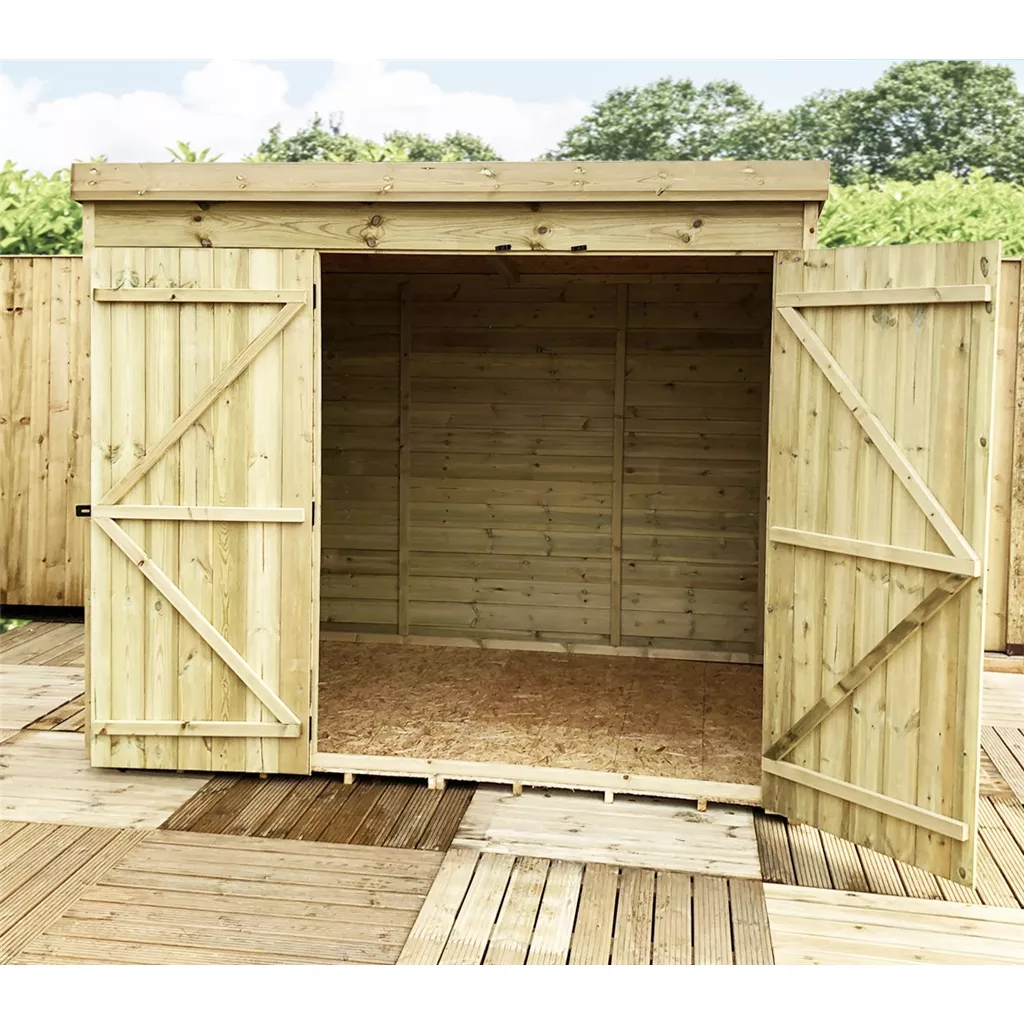 7 x 6 Windowless Pressure Treated T&G Pent Shed With Double Doors product image