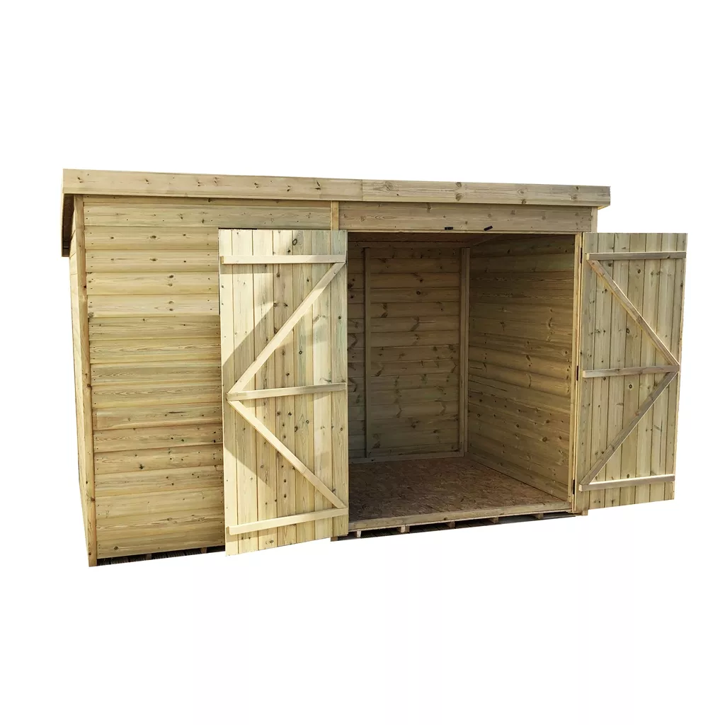 10 x 5 Windowless Pressure Treated T&G Pent Shed With Double Doors product image