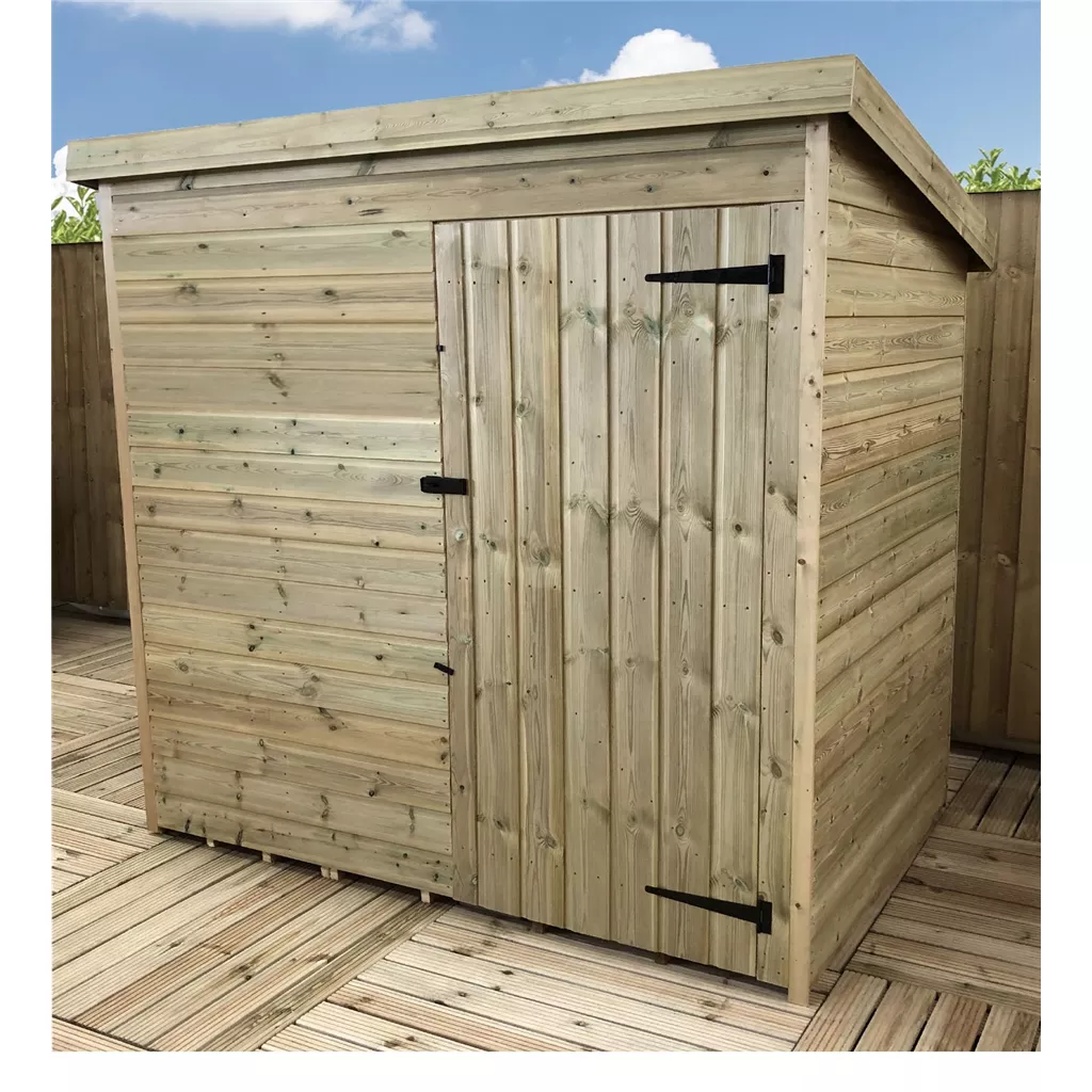 4 x 3 Windowless Pressure Treated T&G Pent Shed With Single Door product image