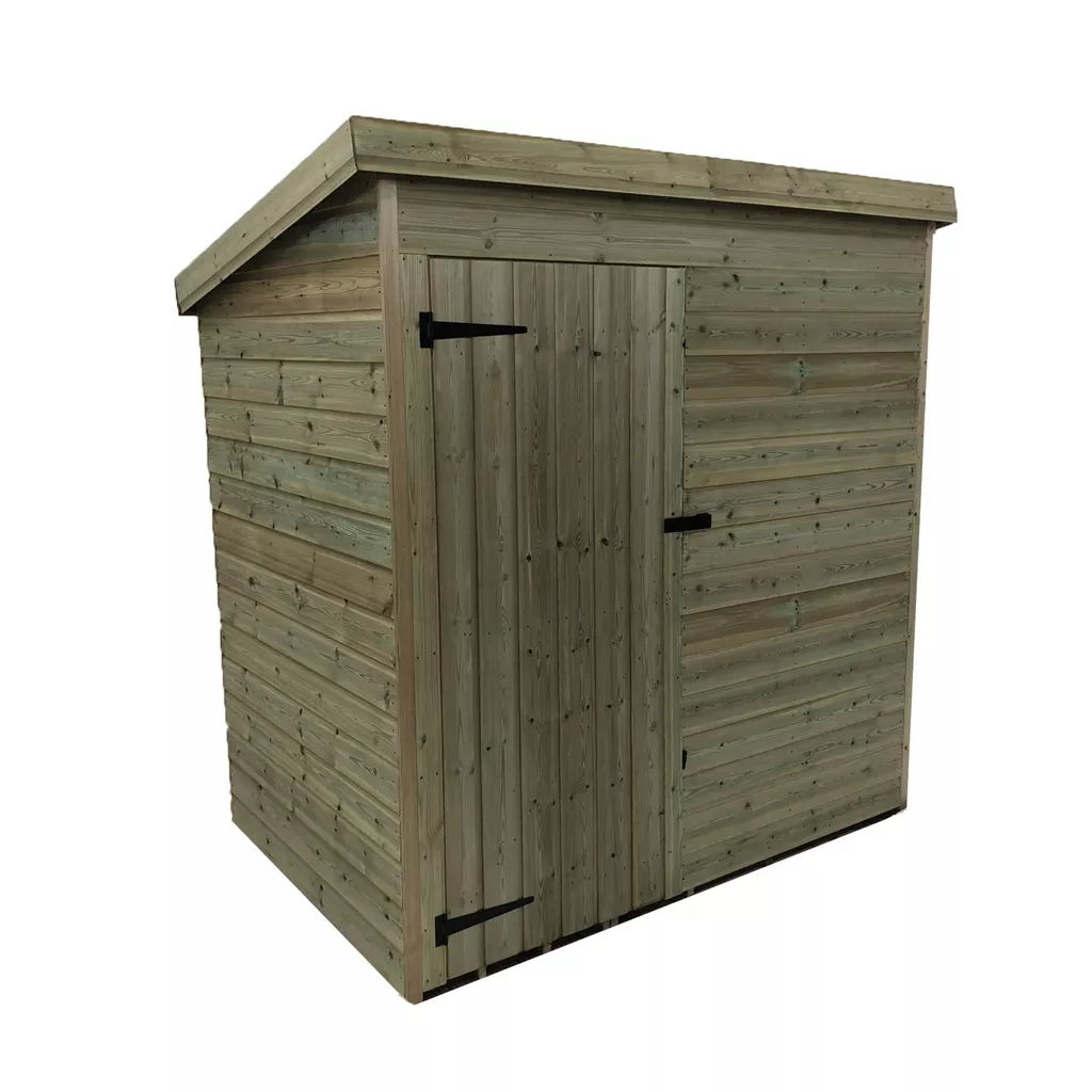 4 x 3 Windowless Pressure Treated T&G Pent Shed With Single Door product image