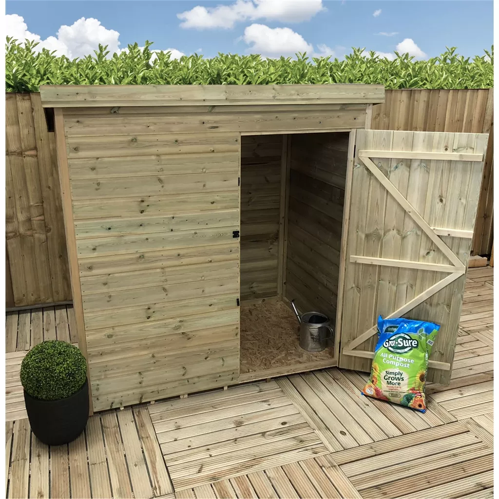 5 x 3 Windowless Pressure Treated T&G Pent Shed With Single Door product image