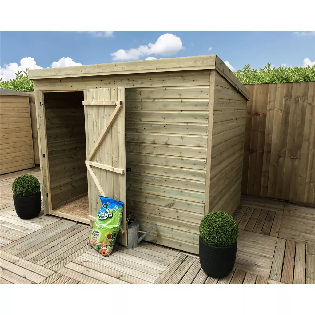 7 x 3 Windowless Pressure Treated T&G Pent Shed With Single Door product image