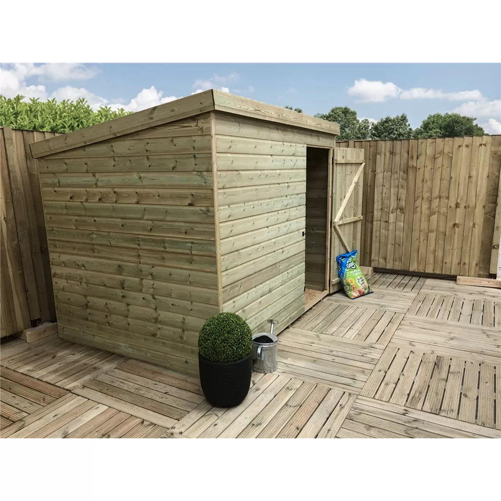 8 x 3 Windowless Pressure Treated T&G Pent Shed With Single Door product image