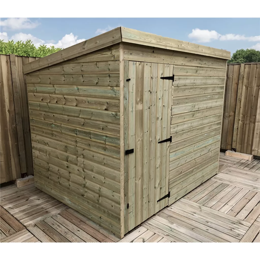 8 x 3 Windowless Pressure Treated T&G Pent Shed With Single Door product image