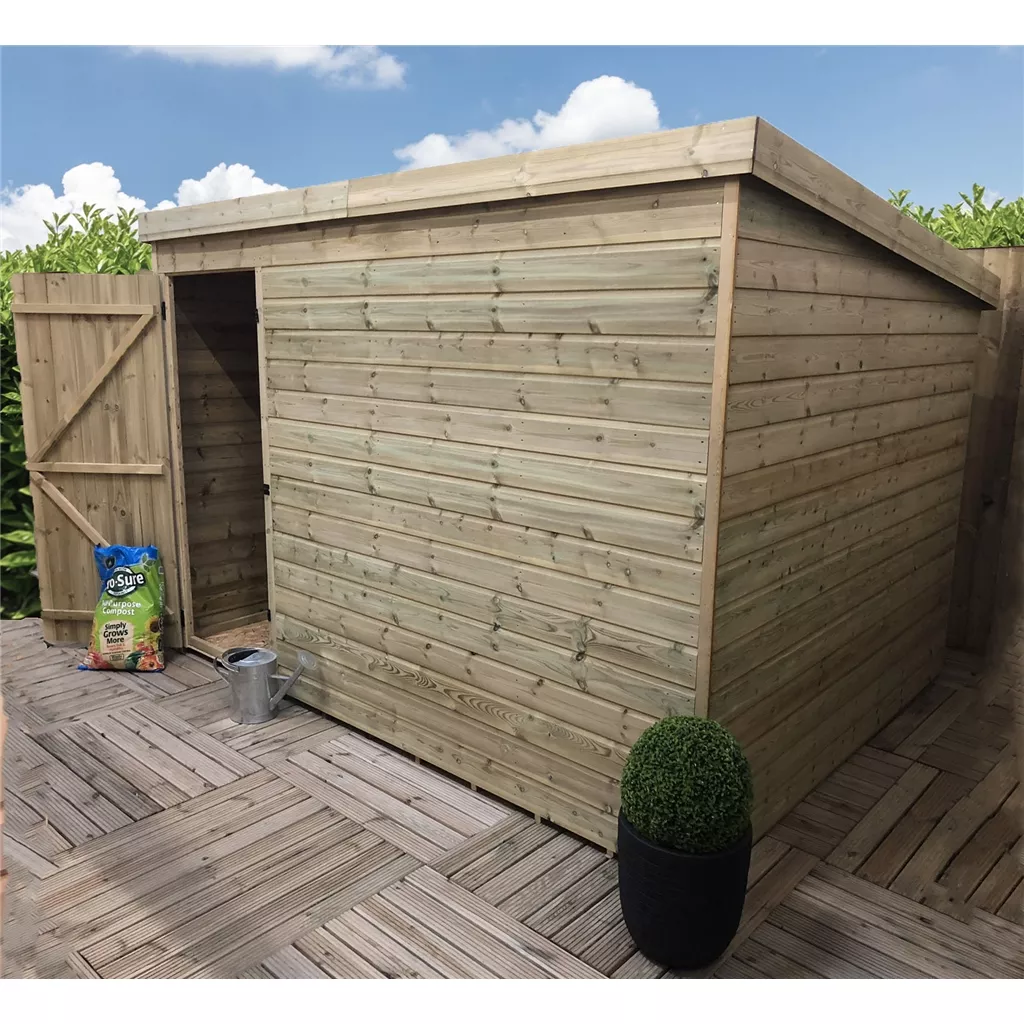 9 x 3 Windowless Pressure Treated T&G Pent Shed With Single Door product image