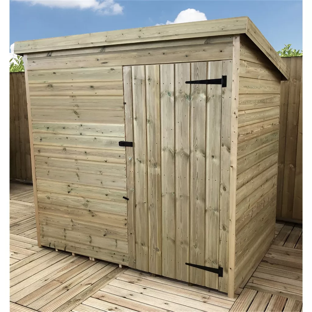4 x 4 Windowless Pressure Treated T&G Pent Shed With Single Door product image