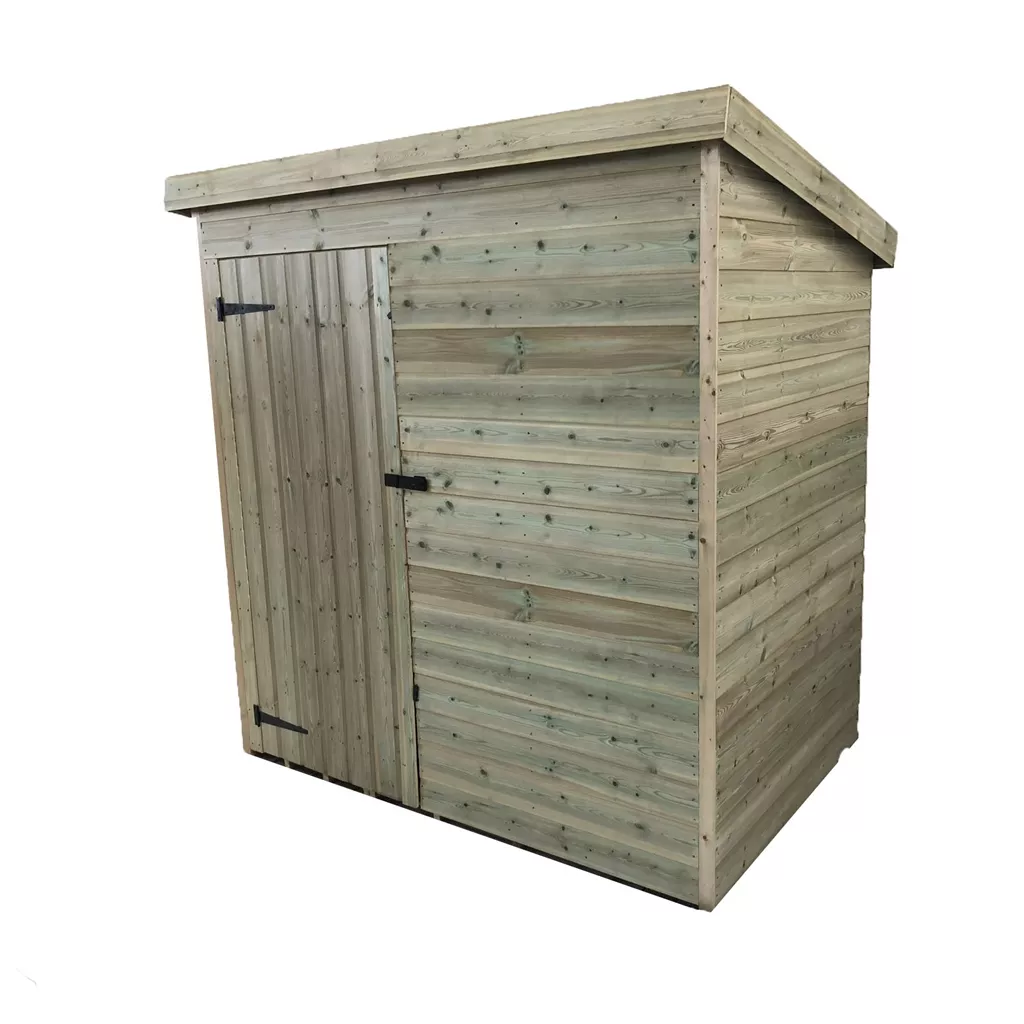 5 x 5 Windowless Pressure Treated T&G Pent Shed With Single Door product image