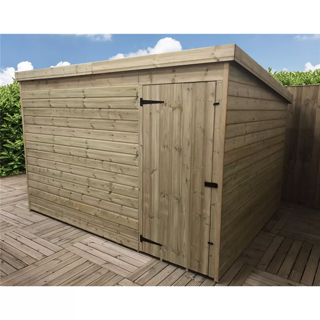 9 x 4 Windowless Pressure Treated T&G Pent Shed With Single Door product image