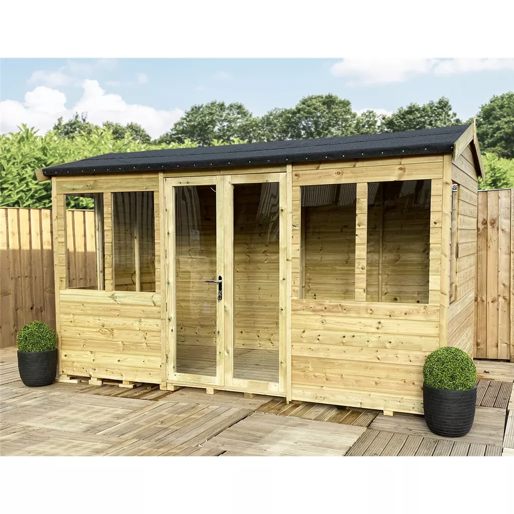 11 x 9 Reverse Pressure Treated Apex Summerhouse product image