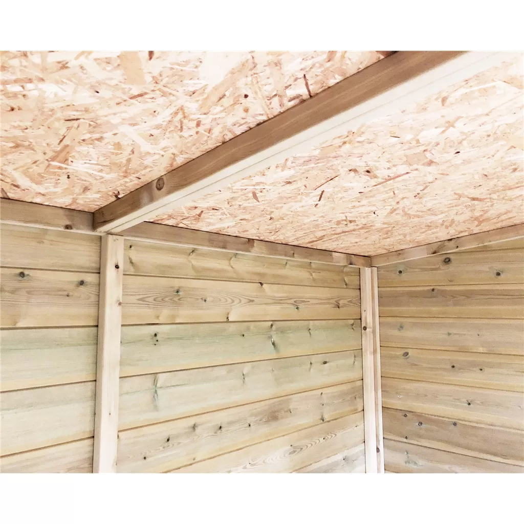 11 x 4 Reverse Pressure Treated T&G Single Door Apex Shed – High Eaves product image