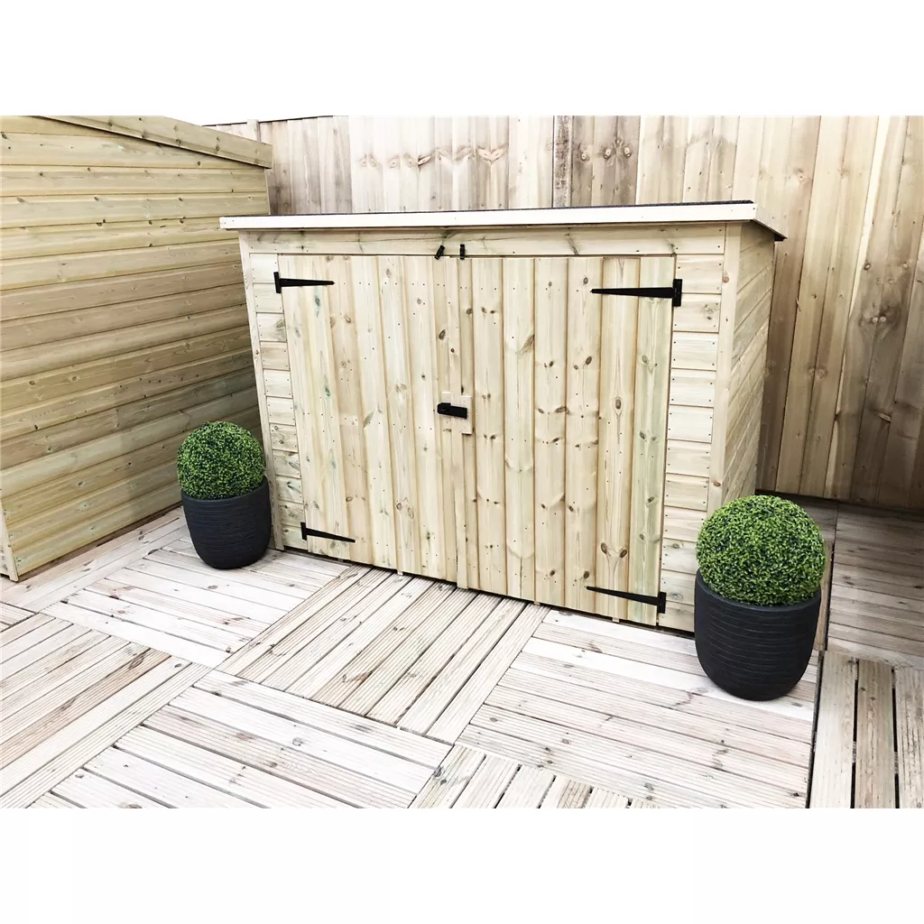 6 x 2 Pressure Treated T&G Bike Store With Double Doors product image