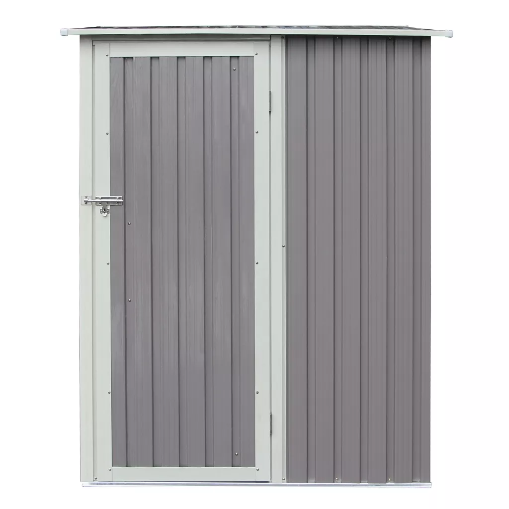 5 x 3 Single Door Metal Pent Shed – Light Grey product image