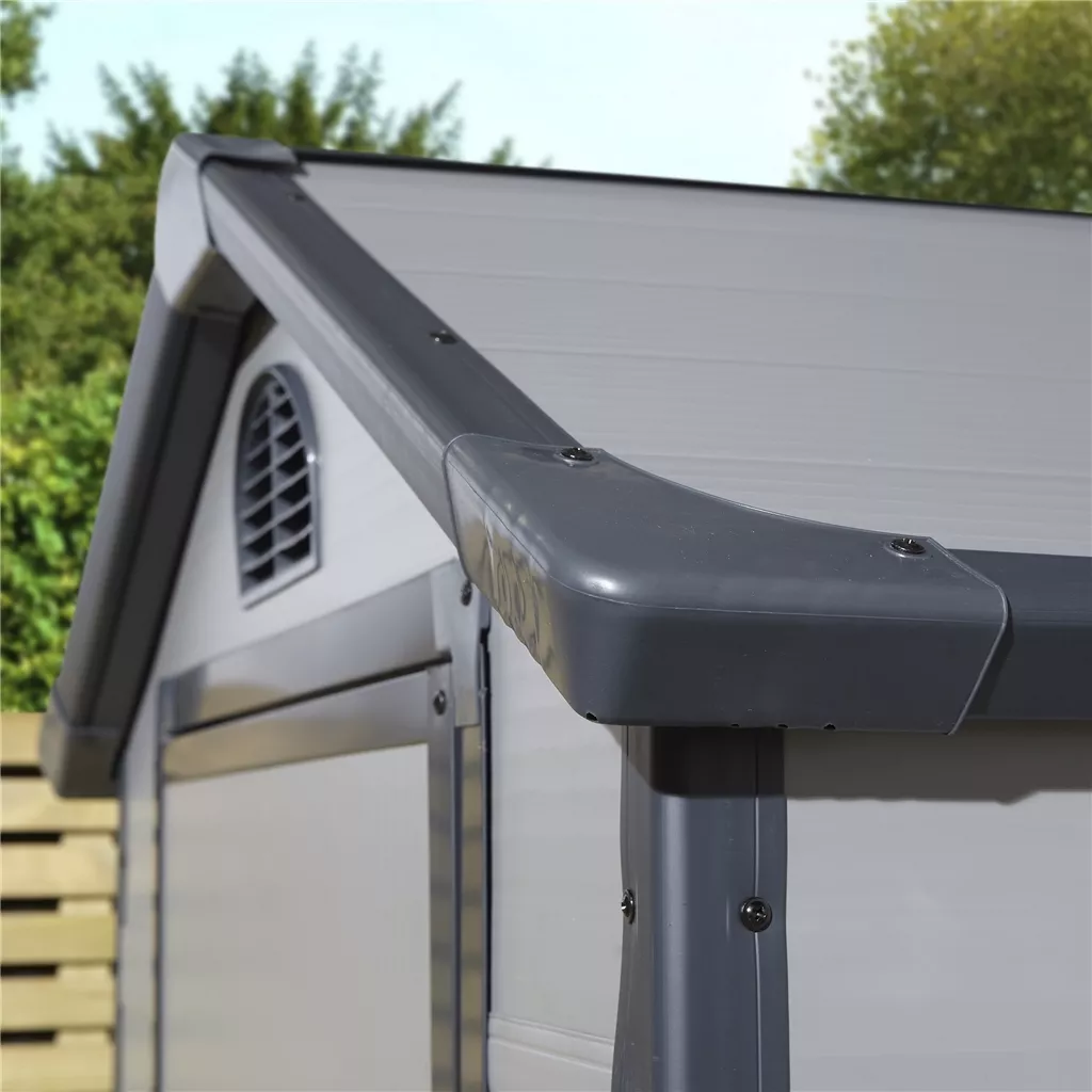 4 x 6 Single Door Apex Plastic Shed - Light Grey product image