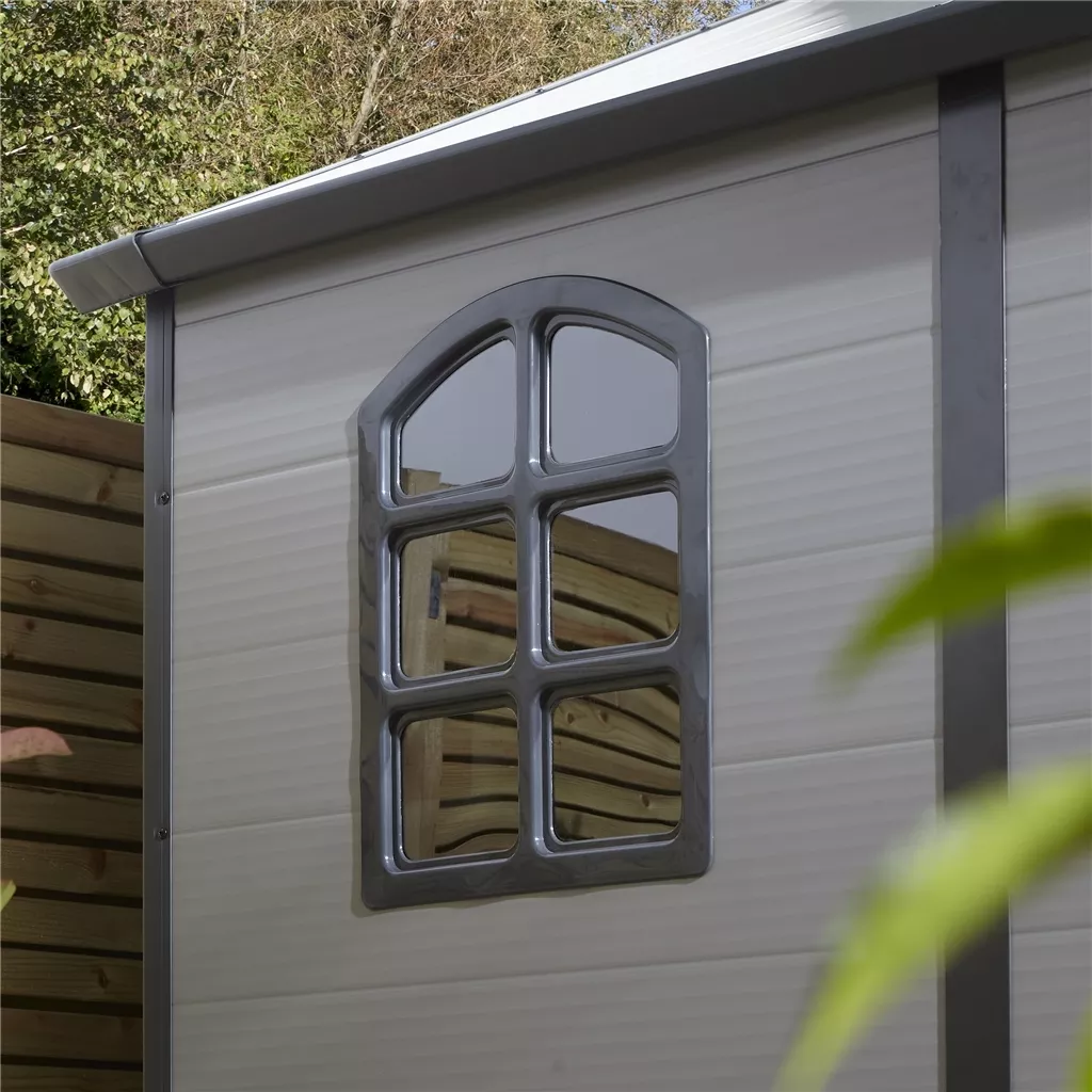 8 x 6 Double Door Apex Plastic Shed - Light Grey product image