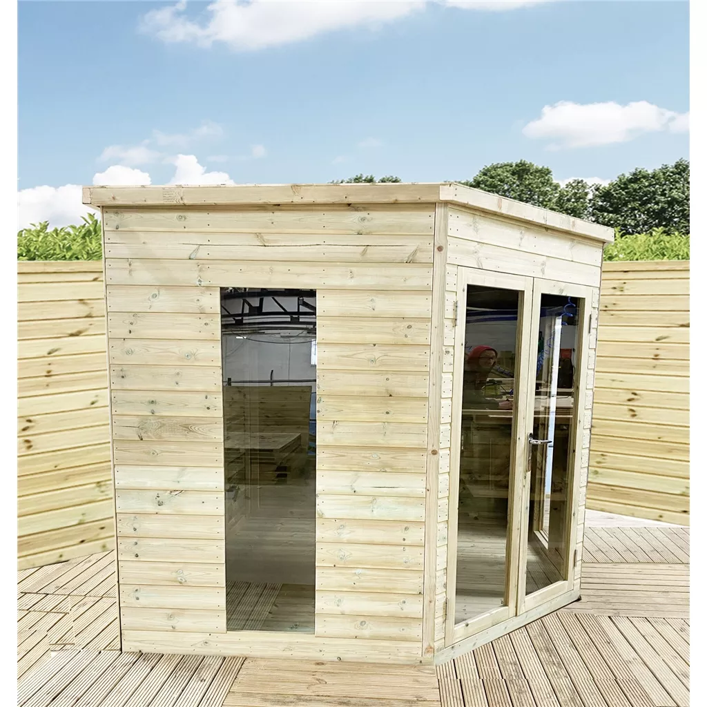 14 x 14 Fully Insulated Corner Summerhouse product image