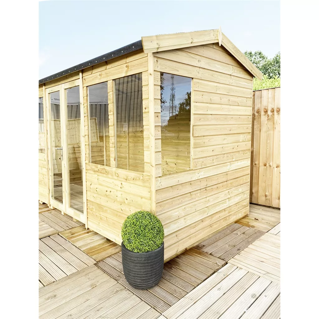 13 x 20 Reverse Pressure Treated Apex Summerhouse – Long Windows product image