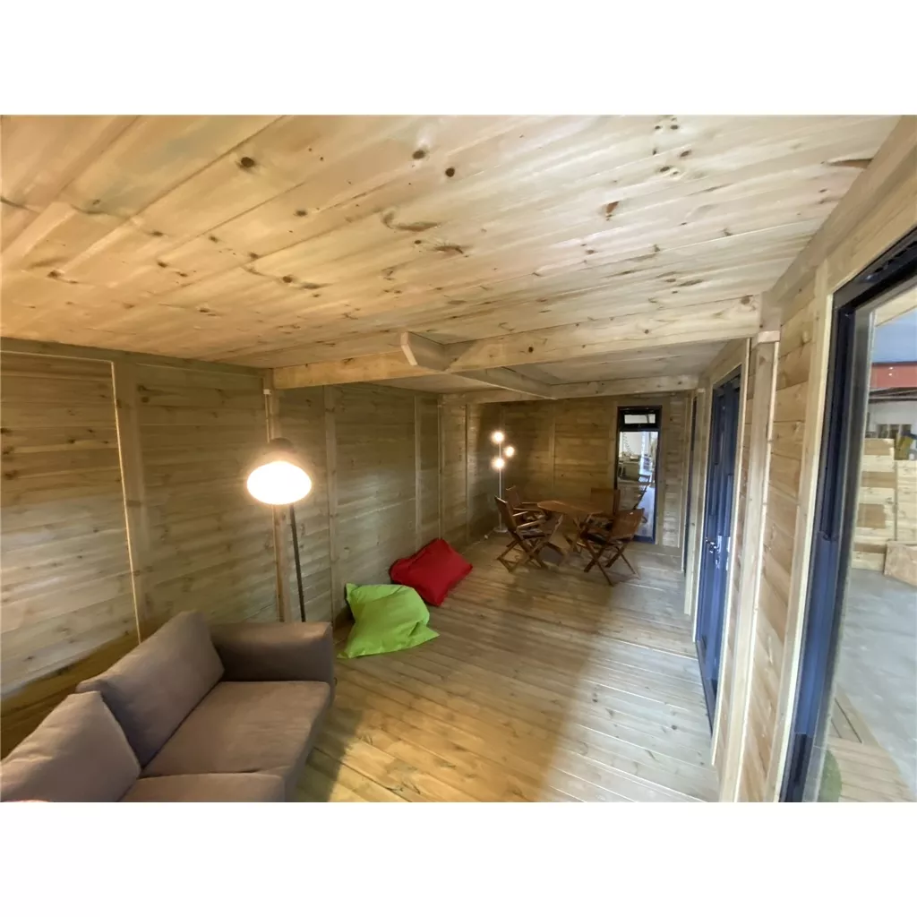 16 x 16 Executive Plus Insulated Garden Office – PVC French Doors & Windows product image