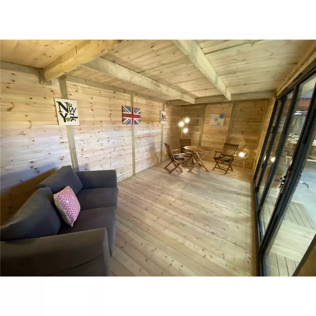 13 x 13 DELUXE PLUS Insulated Garden Office – Aluminium BiFold Doors product image