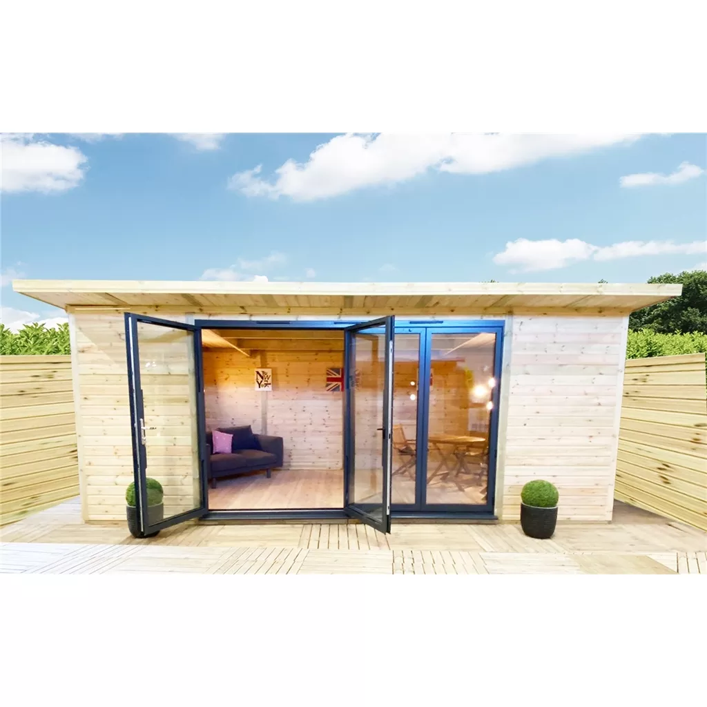 16 x 20 DELUXE PLUS Insulated Garden Office – Aluminium BiFold Doors product image