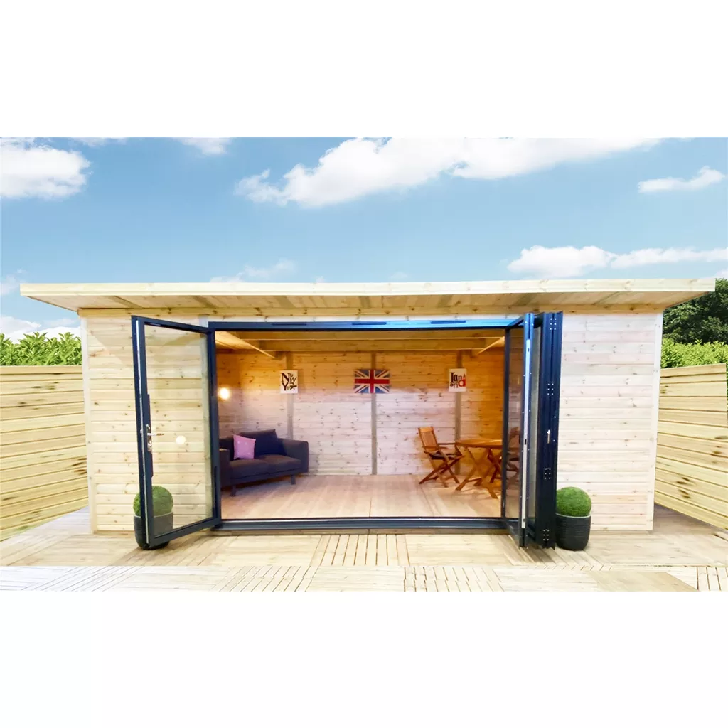 16 x 26 DELUXE PLUS Insulated Garden Office – Aluminium BiFold Doors product image