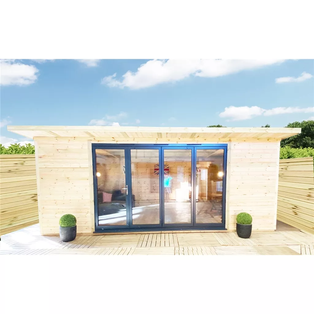 20 x 16 DELUXE PLUS Insulated Garden Office – Aluminium BiFold Doors product image