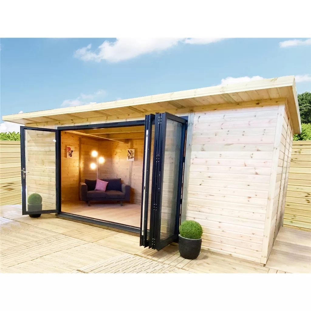 20 x 16 DELUXE PLUS Insulated Garden Office – Aluminium BiFold Doors product image