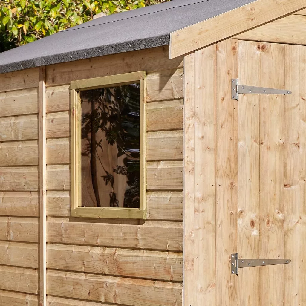 Cheshire 8×6 Shiplap Apex Shed Double Door with One Window product image