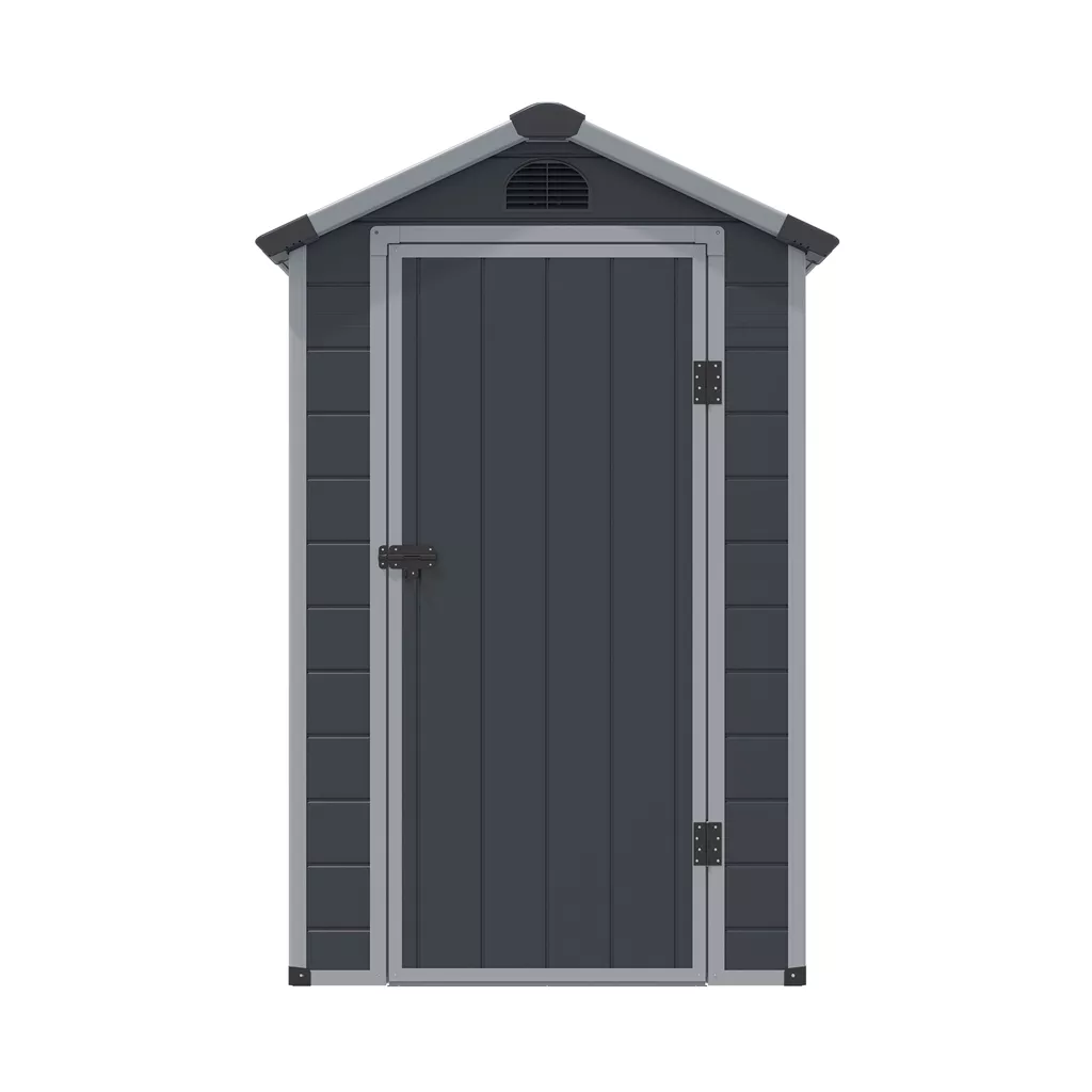 4 x 6 Single Door Apex Plastic Shed - Dark Grey