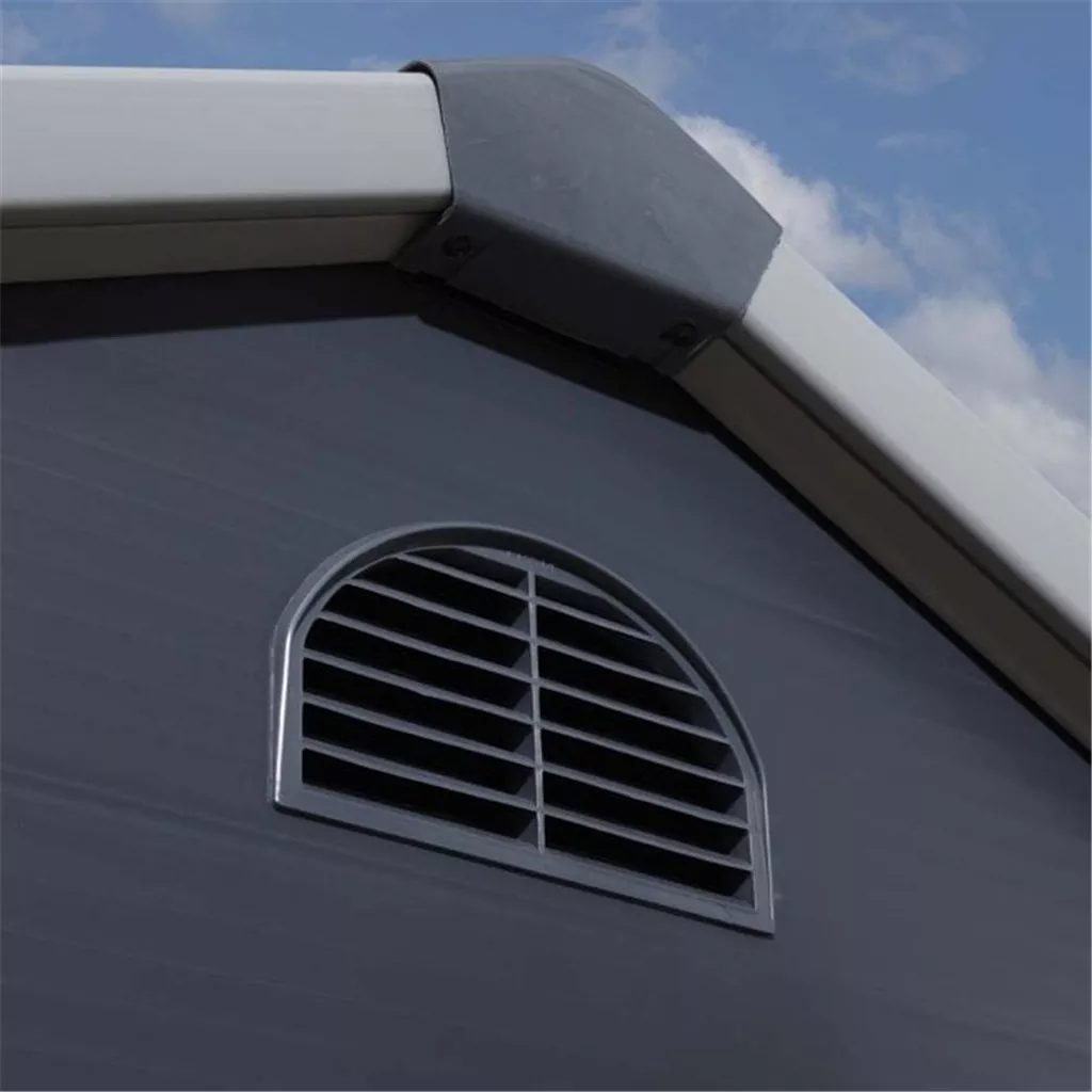 8ft x 6ft Deluxe Stratton Plastic Shed Double Door Apex Shed With Foundation Kit - Dark Grey product image