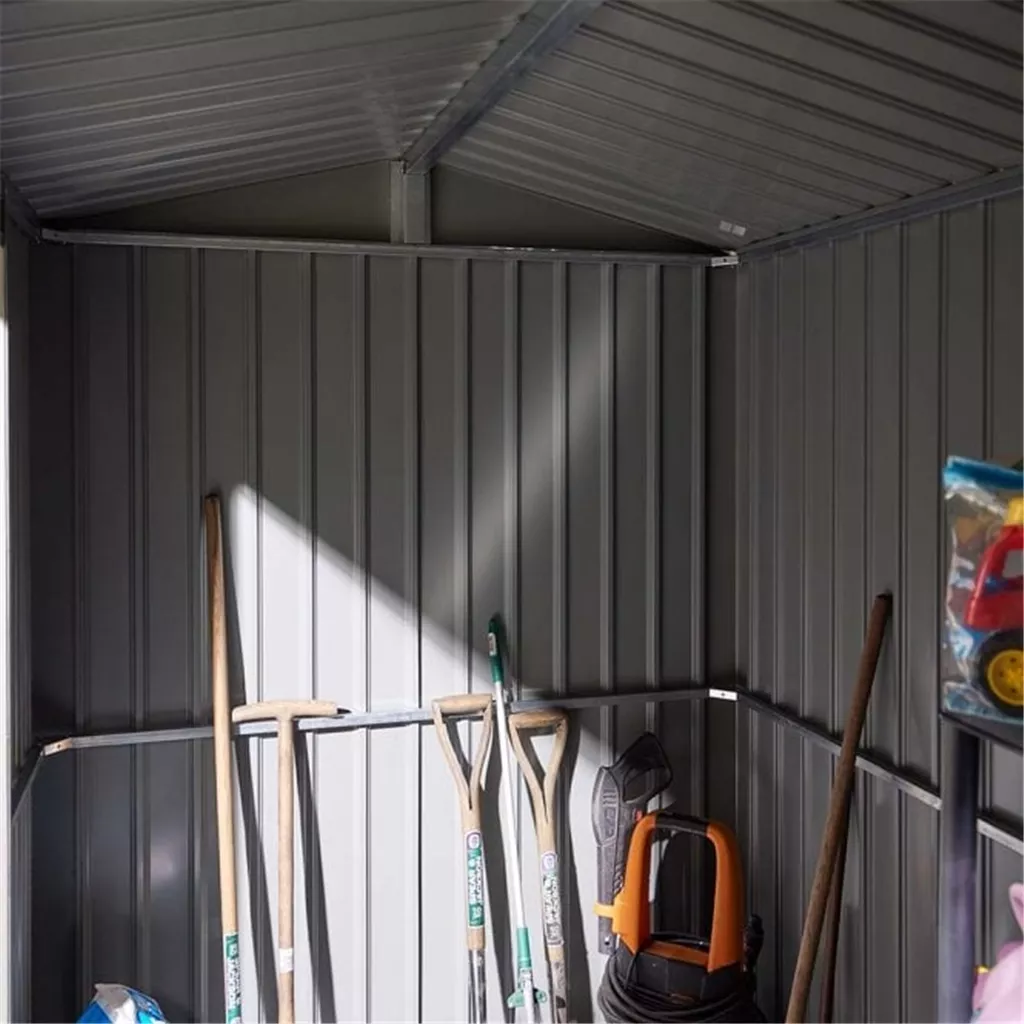 8 x 6 Deluxe Ashford Metal Apex Shed – Double Door, Assembly product image