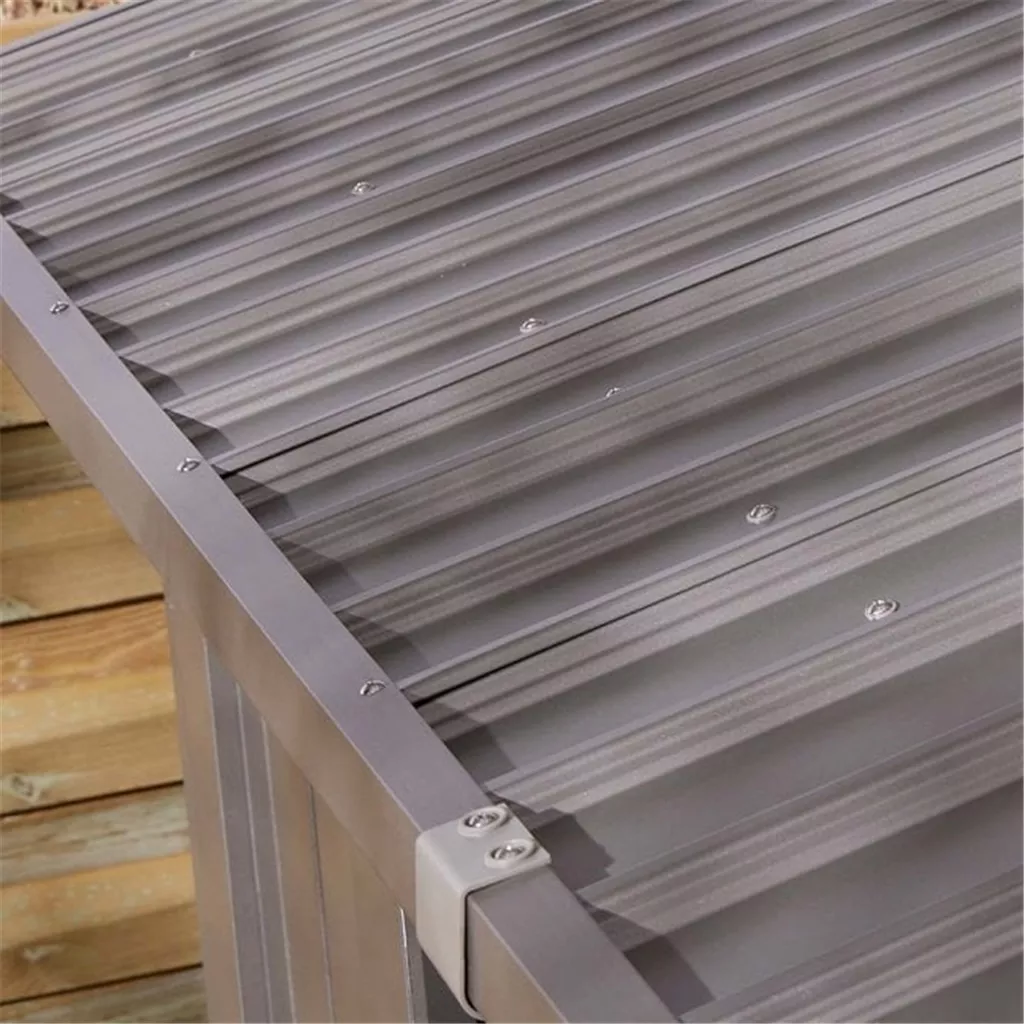 8 x 6 Deluxe Ashford Metal Apex Shed – Double Door, Assembly & Foundation Kit product image