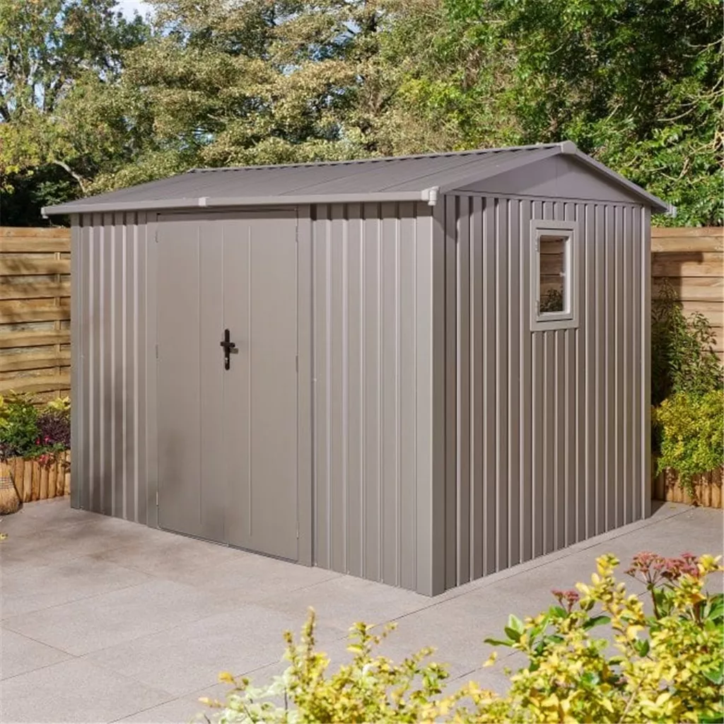 10 x 8 Deluxe Ashford Metal Apex Shed – Double Door, Assembly product image