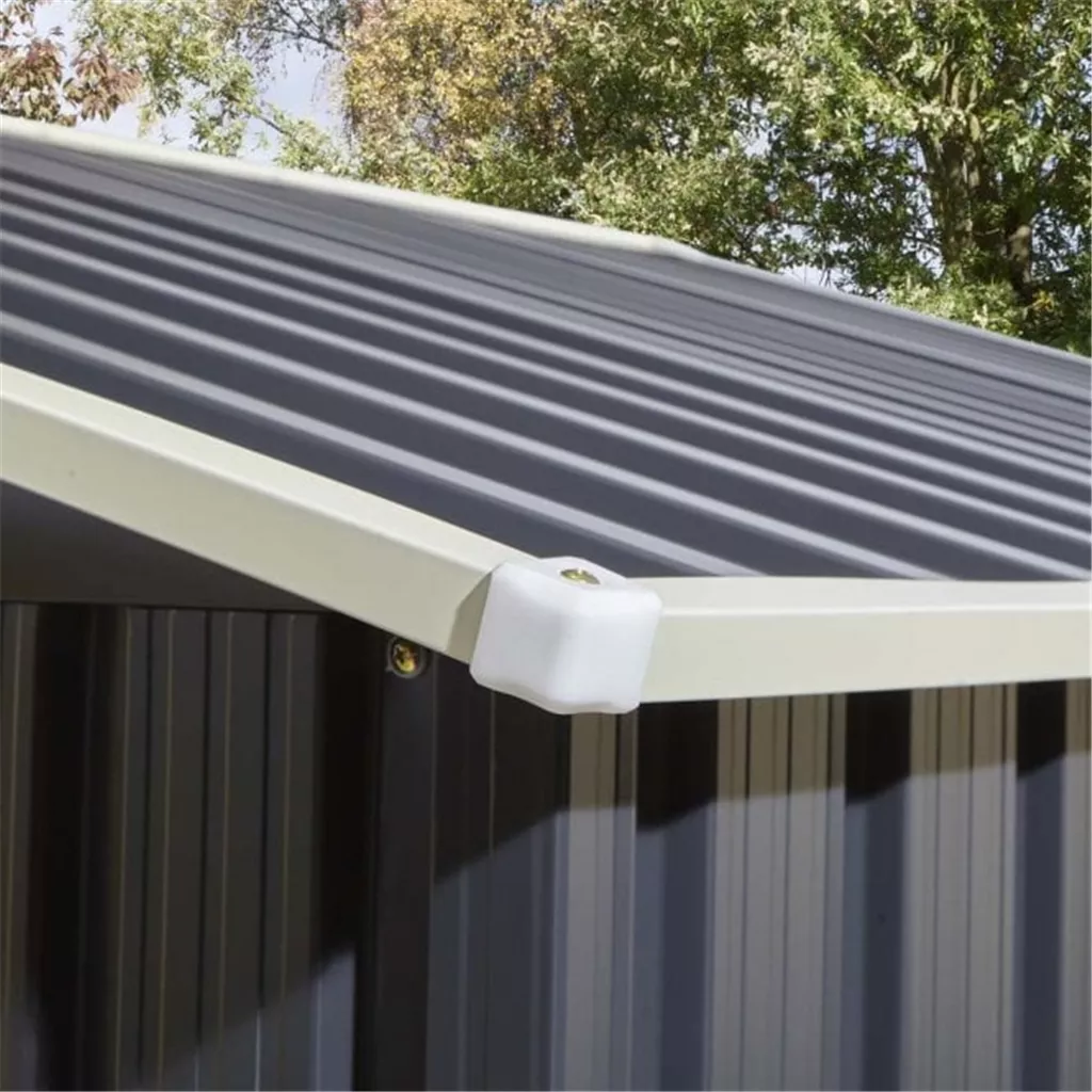 10 x 8 Deluxe Ironwood Metal Apex Shed – Double Door & Foundation Kit – Dark Grey product image