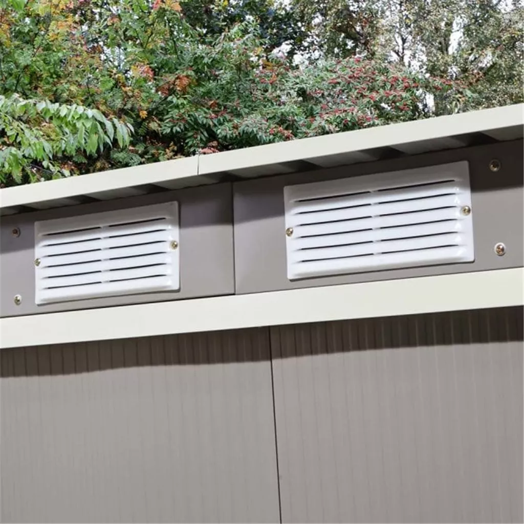 6 x 4 Deluxe Ironwood Metal Pent Shed – Single Door, Assembly – Light Grey product image