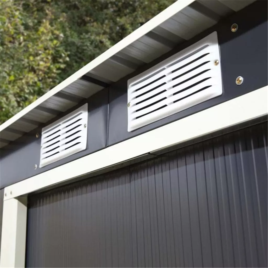 6 x 4 Deluxe Ironwood Metal Pent Shed – Single Door, Assembly – Dark Grey product image