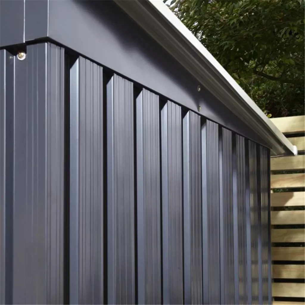6 x 4 Deluxe Ironwood Metal Pent Shed – Single Door, Assembly – Dark Grey product image